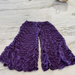 Purple Ruched Pants - p